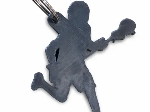 Lacrosse Silhouette Keychain