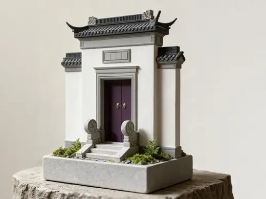 中式古建筑-将军门模型，徽派建筑