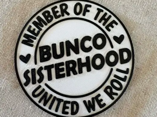 Bunco Sisterhood Keychain/tag