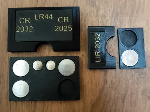 Coin Cell Organizer with Labels