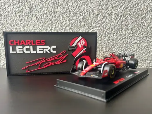 Charles Leclerc Wall Art – Signature Helmet Design