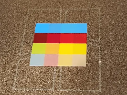Simple color mixing palette