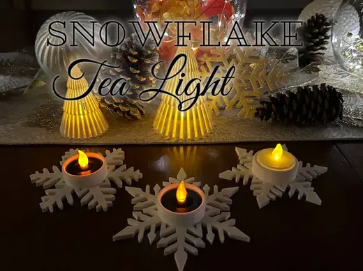 Christmas snowflake tealight holder