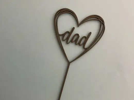Father's Day "dad" cake topper
