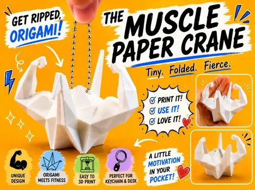 The Muscle Paper Crane - Keychain &Toy