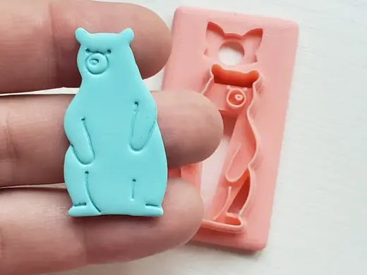 Standing Bear Polymer Clay Earring Cutter