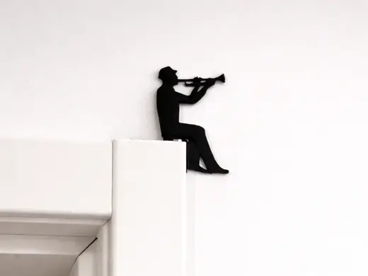 Trumpeter Silhouette Door Frame Decor
