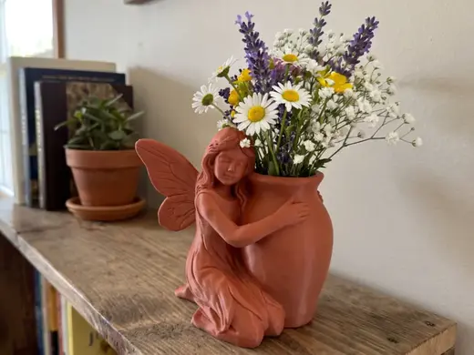 Elegant Kneeling Fairy Vase Flower Pot Planter