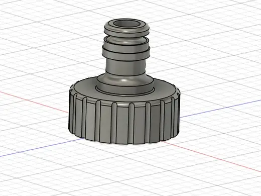 Gardenhose Fitting 3/4" with 1" thread
