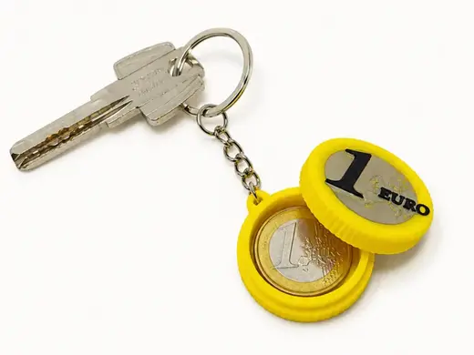 Llavero Portamonedas en forma de Euro