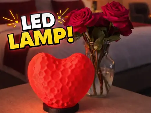 Valentine's Day Patterened Heart LED Lamp !