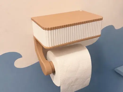 Toilet Paper Holder with Hidden Storage
