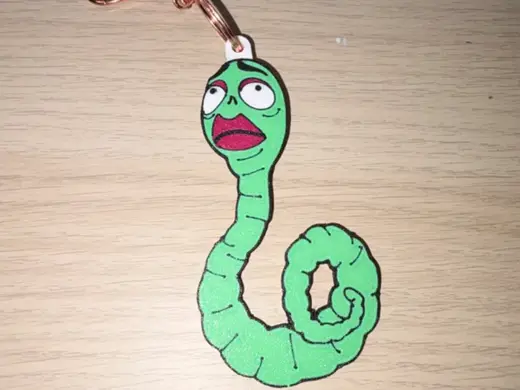 Corpse Bride Movie Keychain Tim Burton Gothic worm
