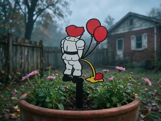 Pennywise Peeing Plant Stake