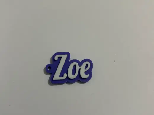 Zoe name keychain