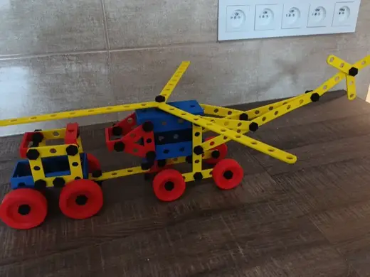 Plastic construction kit for younger children