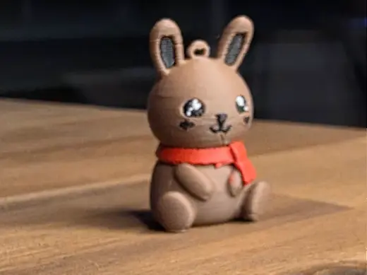 3D Printed Cute Rabbit Keychain