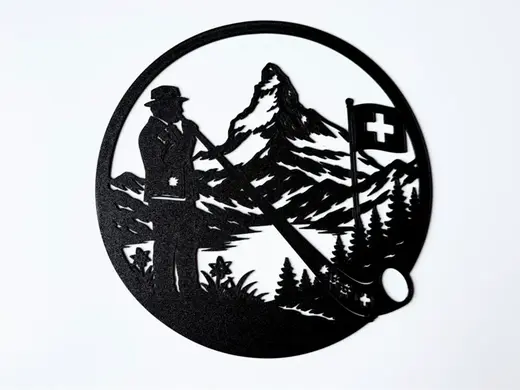Swiss traditions 2D wall art decoration
