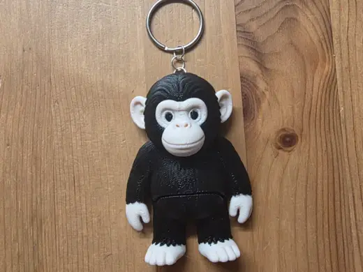 Flexi Chimpanzee Keyring