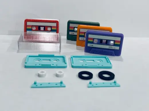 Miniature 1/3 Scale Audio Cassette with Cover