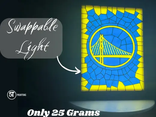 Golden State Warriors light (swappable glass)