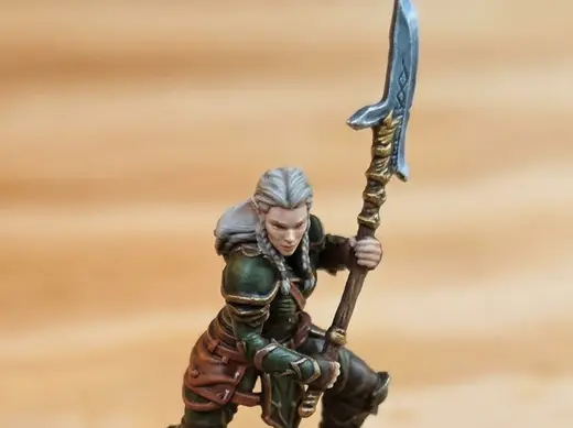 Ethereal Sentinel – Female Elven Warrior Glaive
