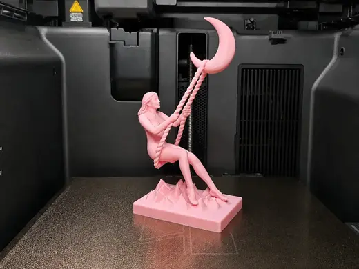 Moon Swing Girl Sculpture