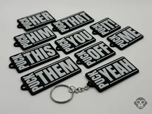 Cheeky Puck'in Keychains (10 Variations)