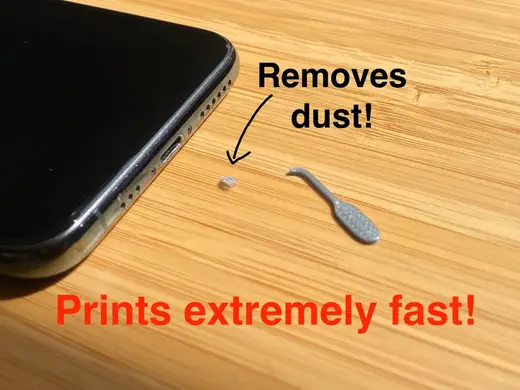 Emergency dust remover for lightning or usb ports