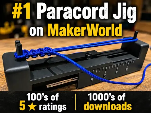 Paracord Tying Jig (Easy Print) With Buckles