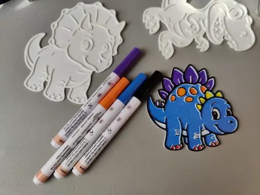 Dinosaur - Themed Colouring Set - 4 dinos