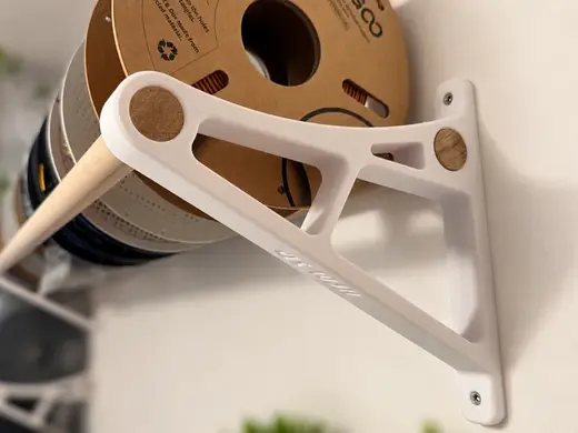 Filamentregal-Halter für 25 mm Buchenrundstäbe