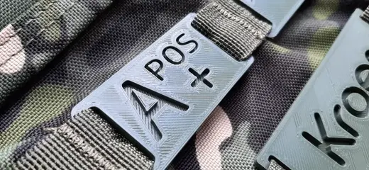 Molle Tag - Blood Types - Single & AMS Dual Color