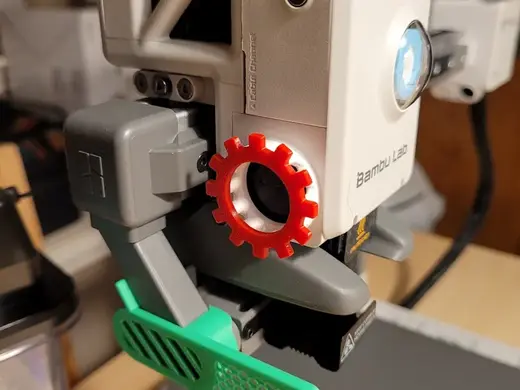 Red Mechanical Cog from Mars A1 Fan Shroud