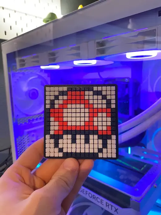 Mario Mushroom Pixel Art Puzzle