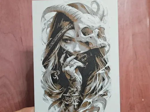 Hueforge chica calavera carnero