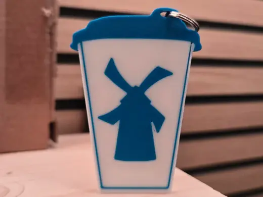 Dutch Bros cup keychain