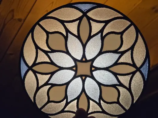 Stained Glass Gothic Rose Window