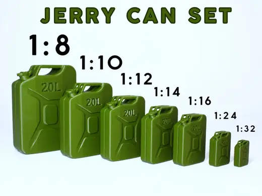 Jerry Can Set – Scaled Collection (1:8 to 1:32)