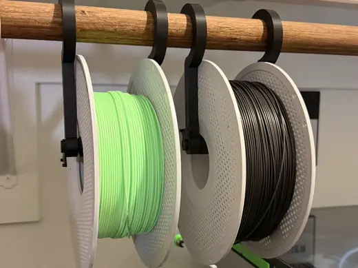 Closet Pole Filament Spool Hanger