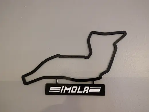 Imola Track Map (Multi Color with Nameplate)