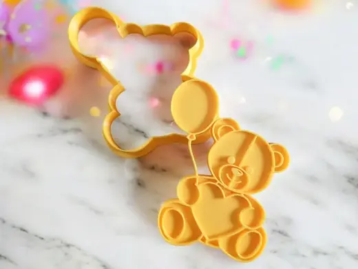 Cookie cutter orsetto con palloncino e cuore