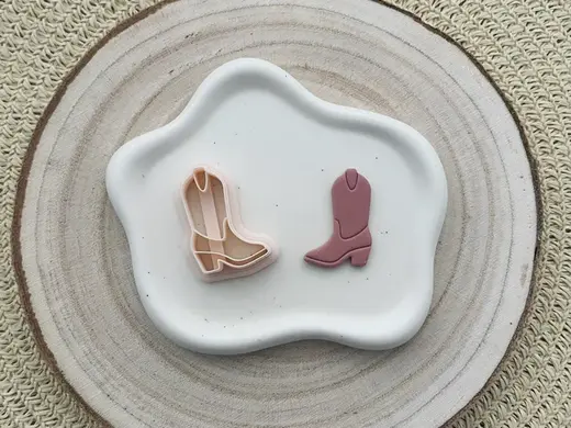 Cowboy Boot Polymer Clay Earrings Cutter