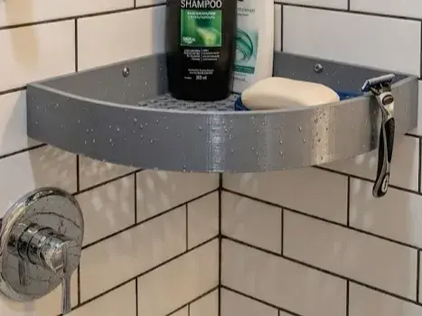 Wall-Mounted Corner Shower Organizer