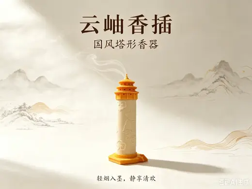 云岫启香|塔形按压式存香香插
