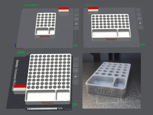 9mm Reloading Tray - 25x 50x 100x