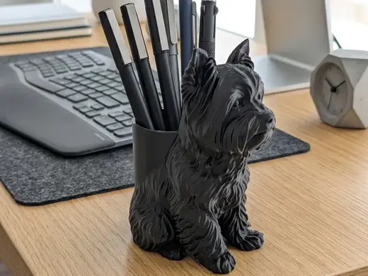 Yorkie pen holder