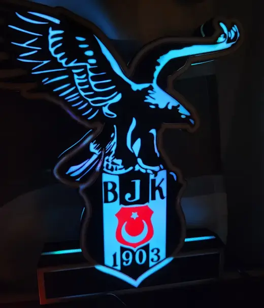 Besiktas Istanbul logo Lightbox, lamp lampe, LED