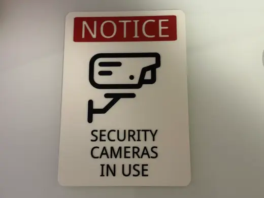 Notice Security Cameras In Use Sign