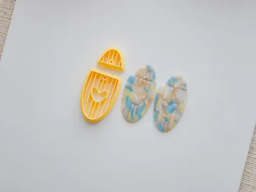 Ribbed Heart Polymer Clay Cutter Set